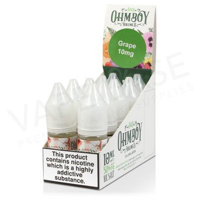 Sweet Water Grape and White Peach E-Liquid by Ohm Boy Volume II Nic Salts