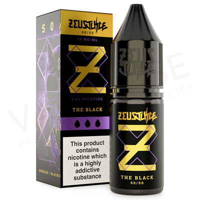 The Black E-Liquid by Zeus Juice 50/50