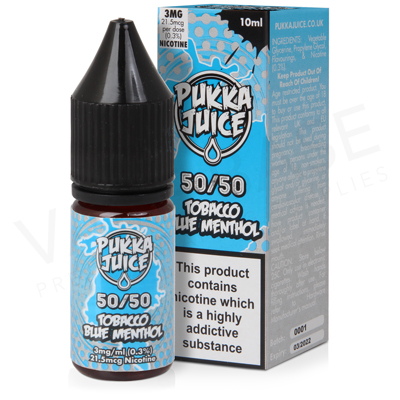 Tobacco Blue Menthol E-Liquid by Pukka Juice 50/50