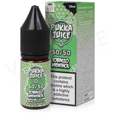 Tobacco Menthol E-Liquid by Pukka Juice 50/50