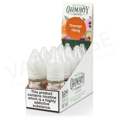 Valencia Orange and Passion Fruit E-Liquid by Ohm Boy Volume II Nic Salts