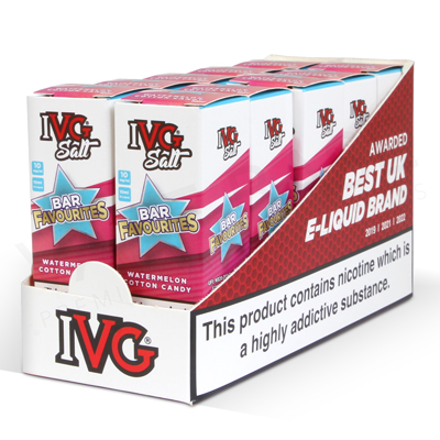 Watermelon Cotton Candy Nic Salt E-Liquid by IVG Bar Favourites
